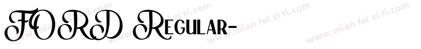 FORD Regular字体转换